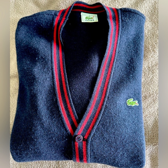 Lacoste Tricot Cardigan Men’s Size 7 - Picture 2 of 9